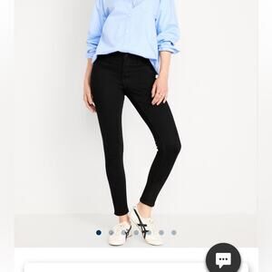 Old Navy High Rise Rockstar Super Skinny Black Jeans - 14